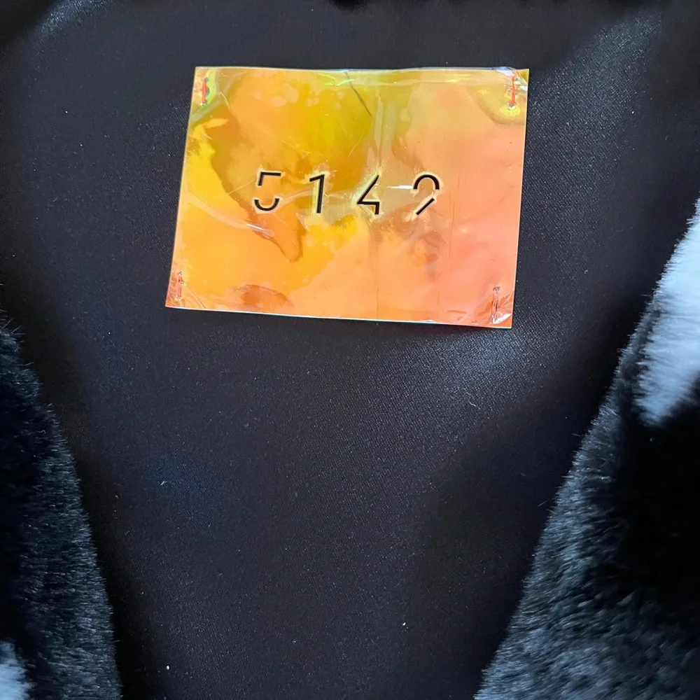 Star Beaded Faux Fur Coat by 5149 - Picture 8 of 9